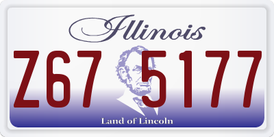 IL license plate Z675177