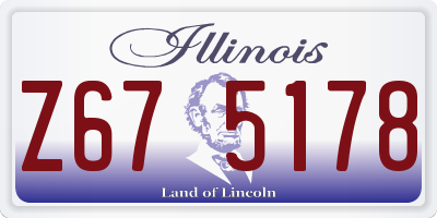 IL license plate Z675178