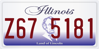 IL license plate Z675181