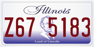 IL license plate Z675183