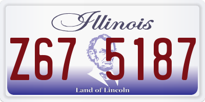 IL license plate Z675187