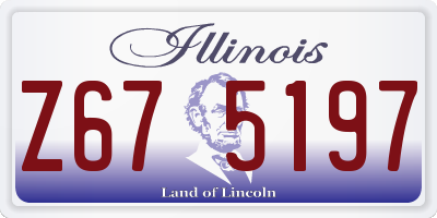 IL license plate Z675197