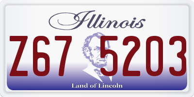 IL license plate Z675203