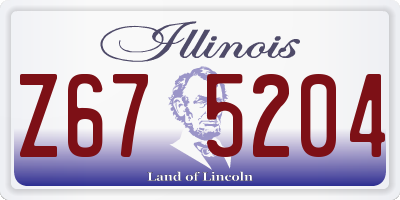 IL license plate Z675204
