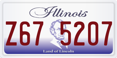 IL license plate Z675207