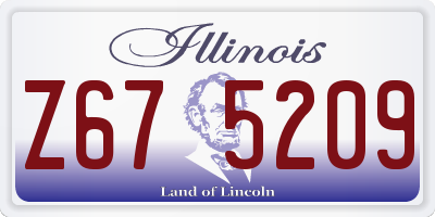 IL license plate Z675209