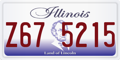 IL license plate Z675215