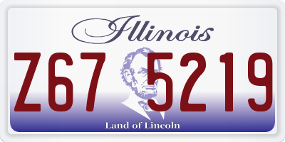 IL license plate Z675219