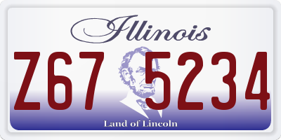 IL license plate Z675234