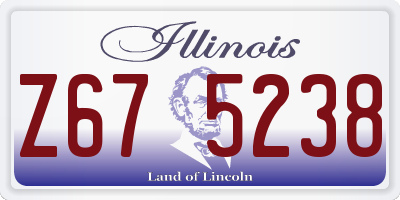 IL license plate Z675238