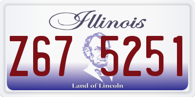 IL license plate Z675251
