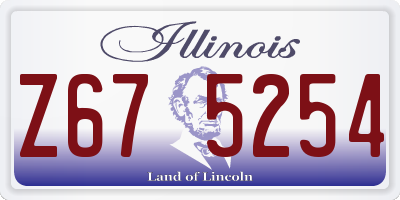 IL license plate Z675254