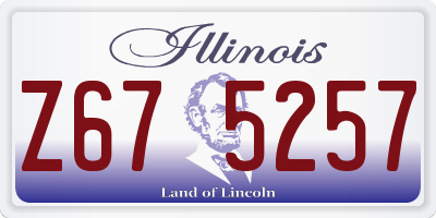 IL license plate Z675257