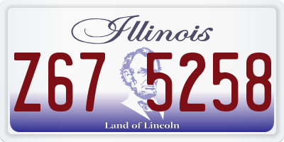 IL license plate Z675258