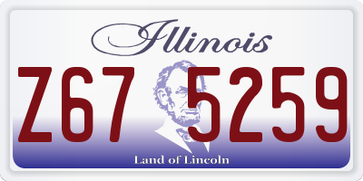 IL license plate Z675259