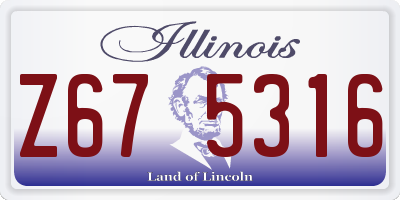 IL license plate Z675316