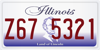IL license plate Z675321