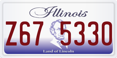 IL license plate Z675330