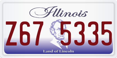 IL license plate Z675335