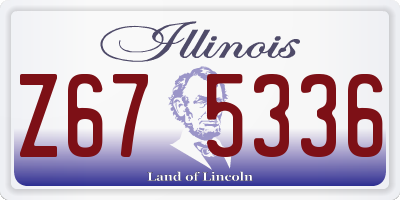 IL license plate Z675336