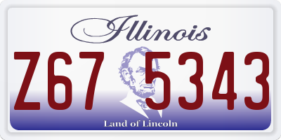 IL license plate Z675343