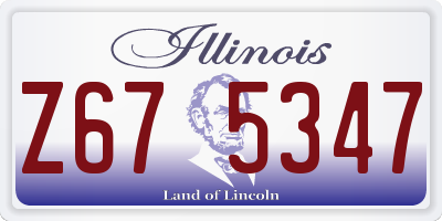 IL license plate Z675347