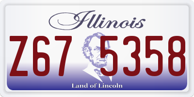 IL license plate Z675358