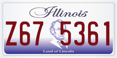 IL license plate Z675361