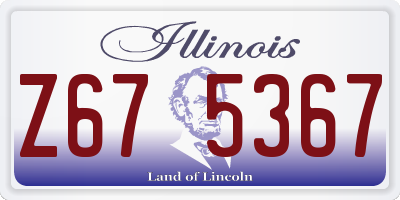 IL license plate Z675367