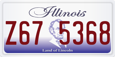 IL license plate Z675368