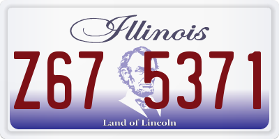 IL license plate Z675371