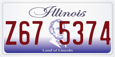 IL license plate Z675374