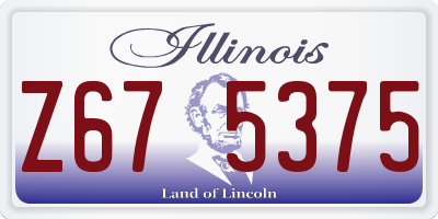 IL license plate Z675375