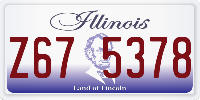 IL license plate Z675378