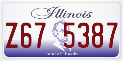 IL license plate Z675387