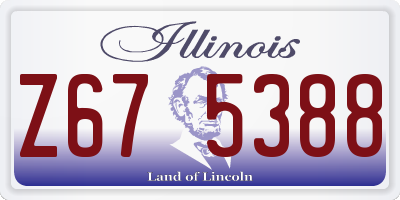 IL license plate Z675388
