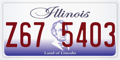 IL license plate Z675403