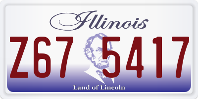 IL license plate Z675417