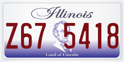 IL license plate Z675418