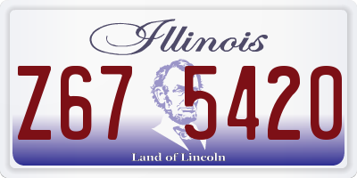 IL license plate Z675420