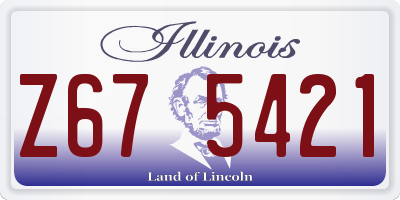 IL license plate Z675421
