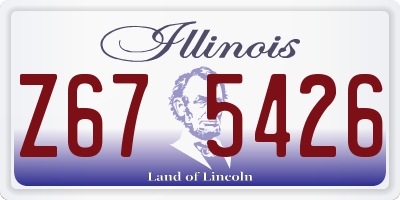 IL license plate Z675426