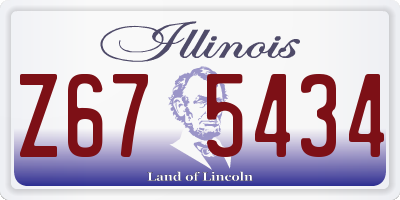 IL license plate Z675434