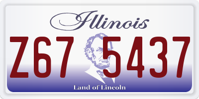 IL license plate Z675437