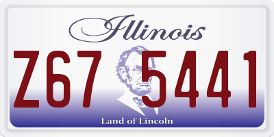 IL license plate Z675441