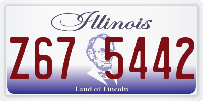 IL license plate Z675442