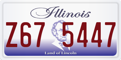 IL license plate Z675447