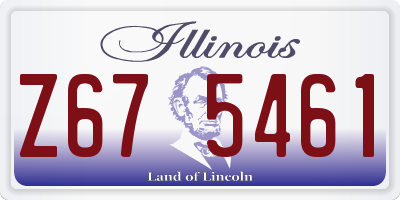 IL license plate Z675461