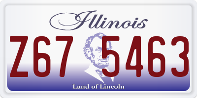 IL license plate Z675463