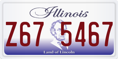 IL license plate Z675467